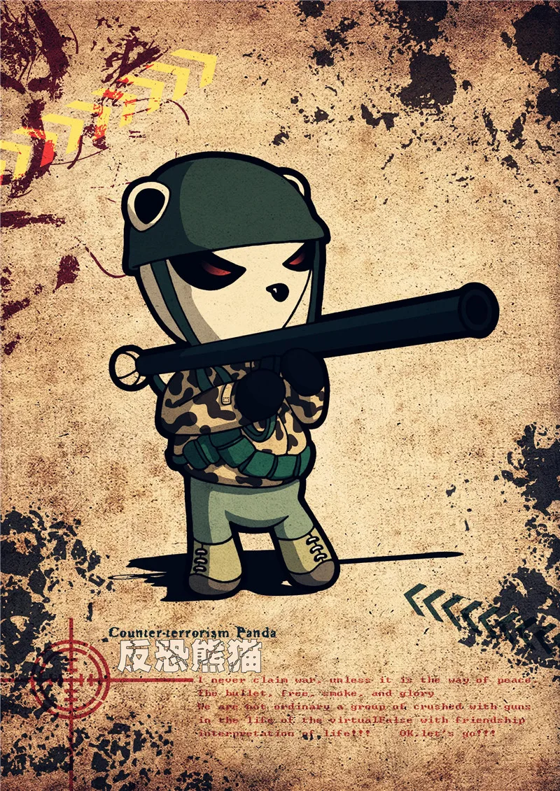 

Tin Sign Garden Decoration Outdoor Metal Plates Posters on the Wall Stickers Movie Poster Vintage Retro Panda Cartoon Home Decor