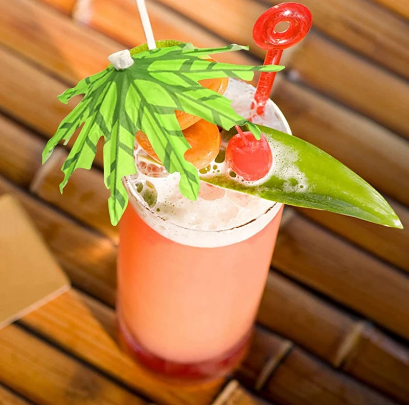 100 шт. тропический бумажный зонт из кокосовой пальмы Коктейльные медиаторы