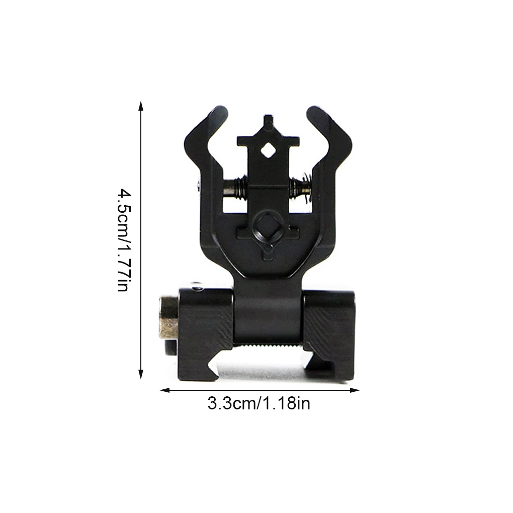 

1PCS Flip-up Front Rear Sight Set Metal Folding Hunting Scope Mount Rail Sight Mount Hunting Tool