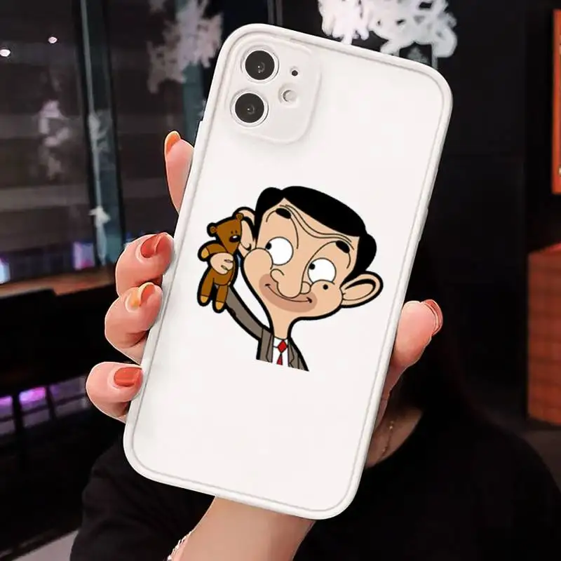 

Johnny English Mr. Bean Phone Cases Matte Transparent for iPhone 7 8 11 12 s mini pro X XS XR MAX Plus cover funda shell capa
