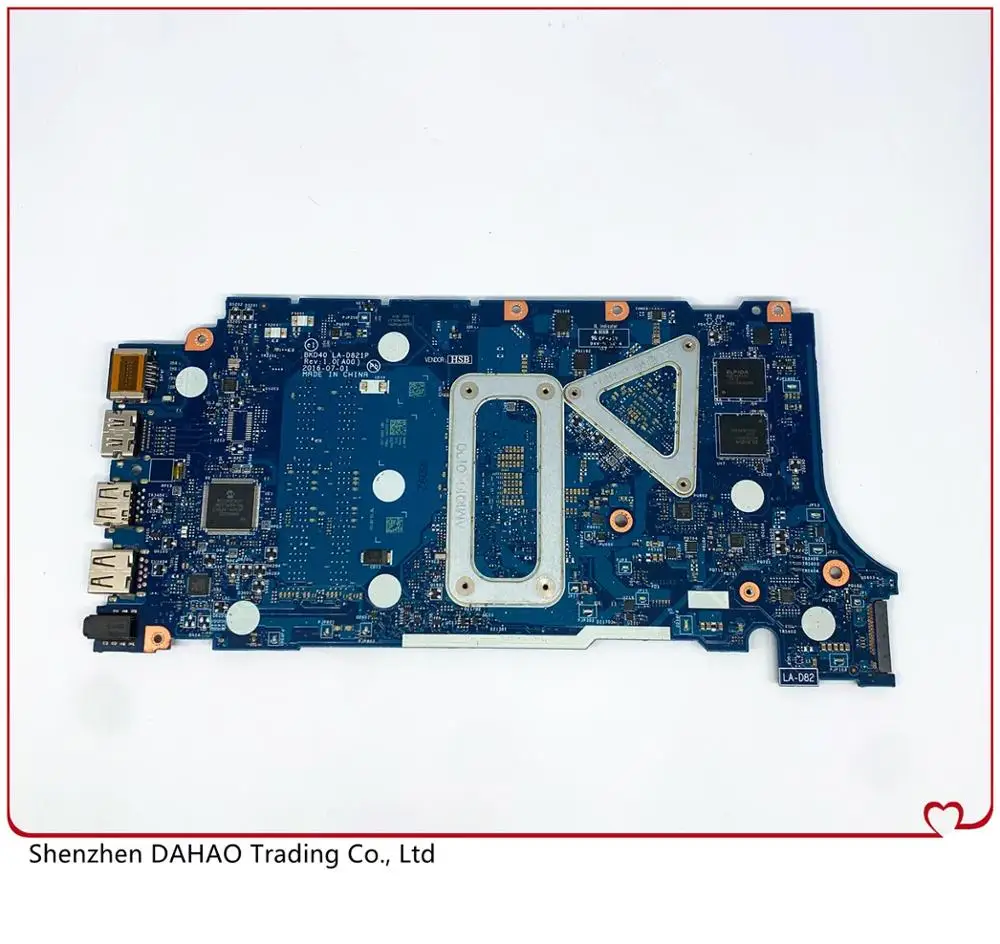 

For Dell Vostro 5468 5568 Inspiron 7460 7560 Laptop motherboard CN-05CPRV 07T87H 0V736W BKD40 LA-D821P With i5-7200 GT940 Tested