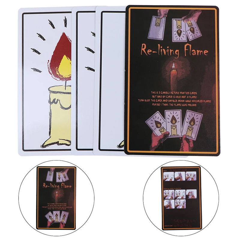 1 Juego de velas para aliviar cartas m&aacute;gicas, trucos de magia, accesorios de magia, incre&iacute;ble juguete m&aacute;gico, Juguetes Divertidos para ni&ntilde;os-5