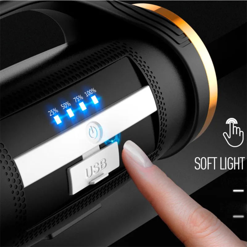 L2 портативный светодиодный фонарик с USB зарядкой для охоты кемпинга и походов 500 м