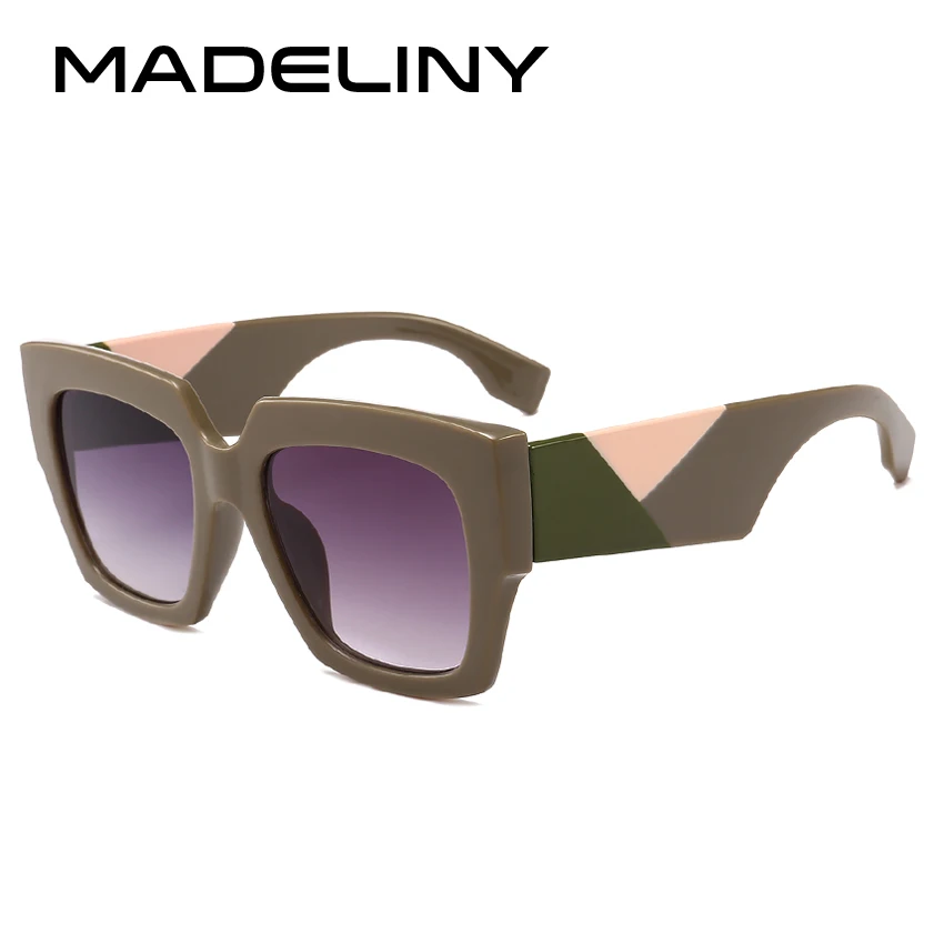 C4 MADELINY, модные квадратные солнцезащитные очки, женские, фирменный дизайн, классика, Ретро стиль,, негабаритные, солнцезащитные очки, Lentes De Sol Mujer, UV400, MA090 - Цвет линз: C4
