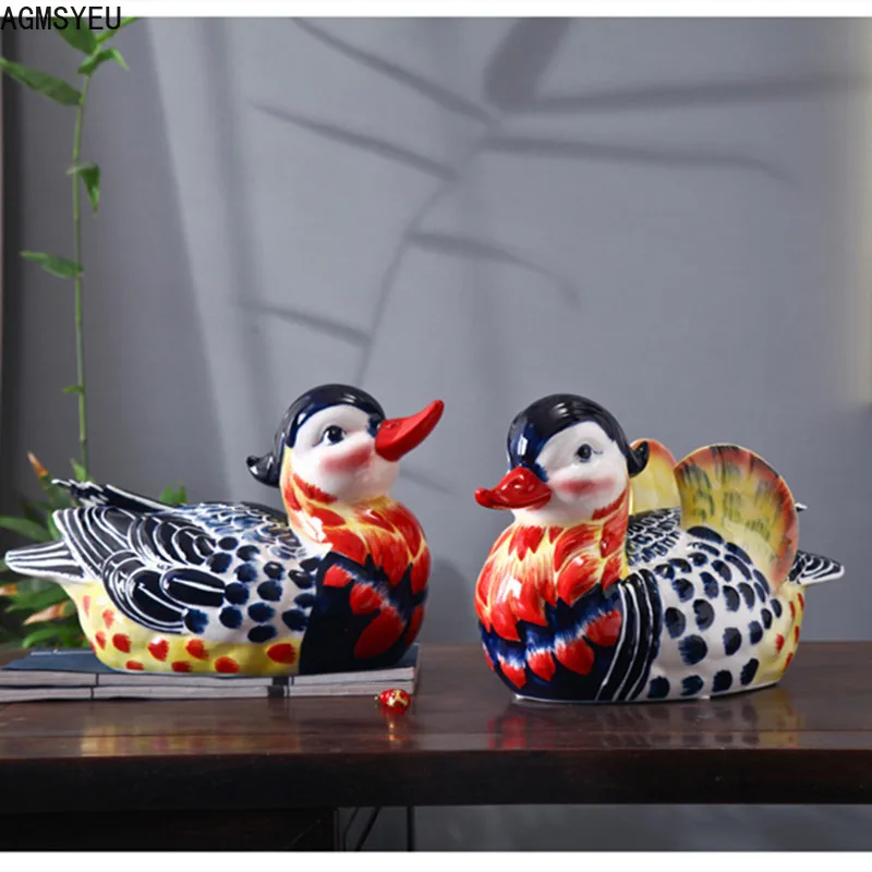 AGMSYEU новый китайский творческий животных Скульптура Керамика ремесла украшения
