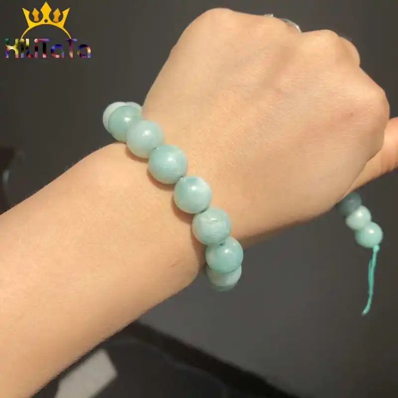 Натуральный ангелайт зеленый камень с покрытием Бусины Смут Круглый Свободные