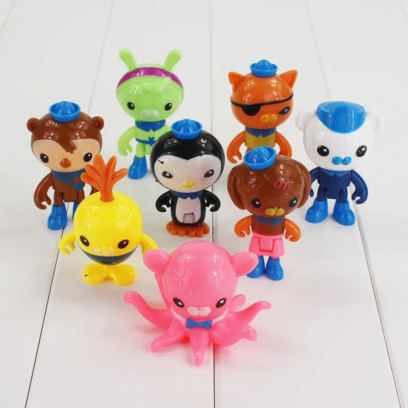 8 шт Octonauts фигурка модели Kwazii Shallinton Даши песо капитан Barnocles фигурки Детские ТВ