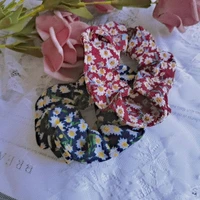 2pcsset2020 spring and summer new large intestine hair ring fashion simple plaid printed fabric head rope hair accessories
