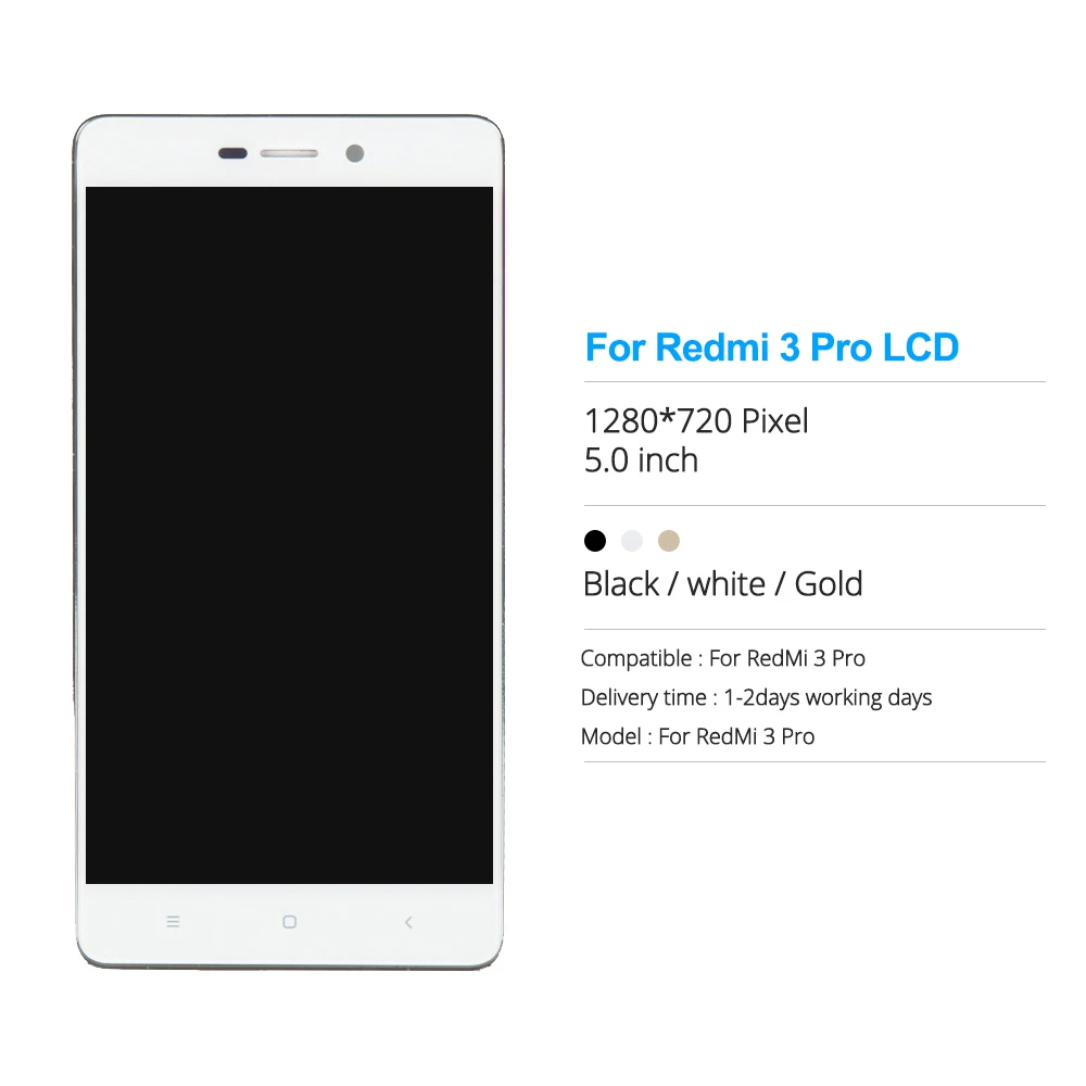 Для Xiaomi Redmi 3 Pro ЖК экран для 3s дисплей протестированный сенсорный с рамкой Замена
