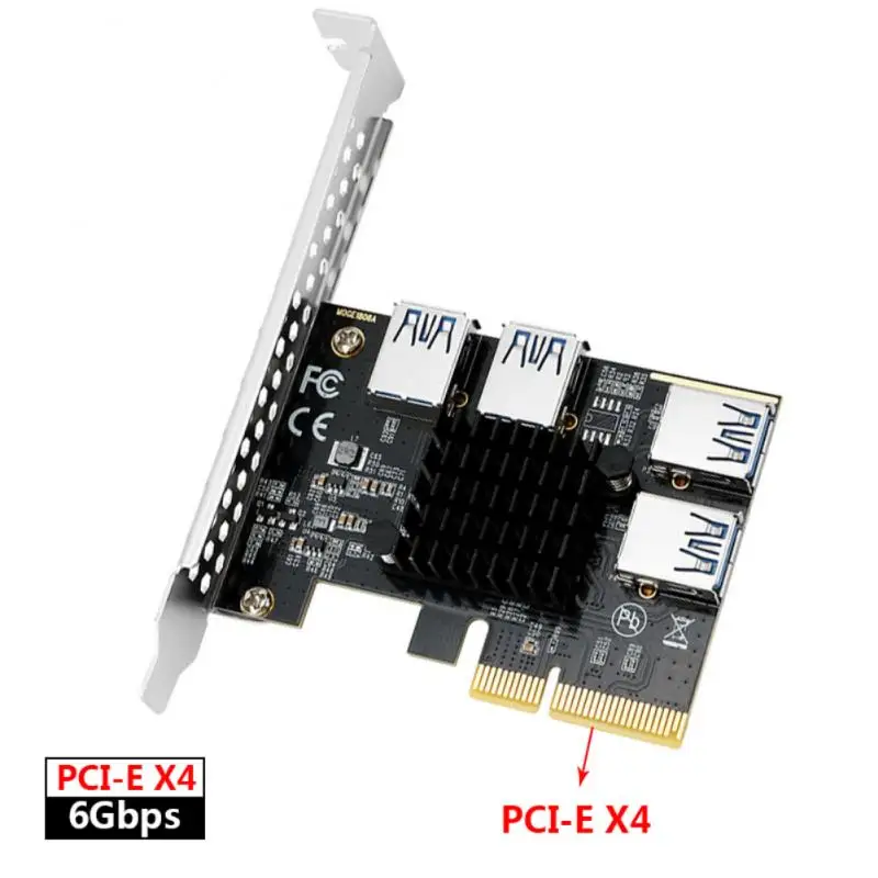 

PCI-E To PCI-E Adapter 1 Turn 4 PCI-Express Slot 1x To16x USB3.0 Special Riser Card Extender PCIe Converter For BTC Miner Mining