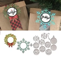 dies scrapbooking new arrival wreath and snowflakes christmas decorations card making supplies punching stencils diy cutting die