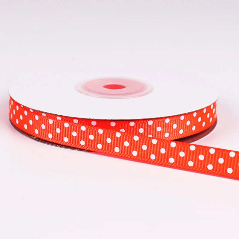 5 ярдов/рулон мультфильм в горошек напечатанный Grosgrain ленты милые серии ленты обруч для волос для девочки 10 мм - Цвет: 25