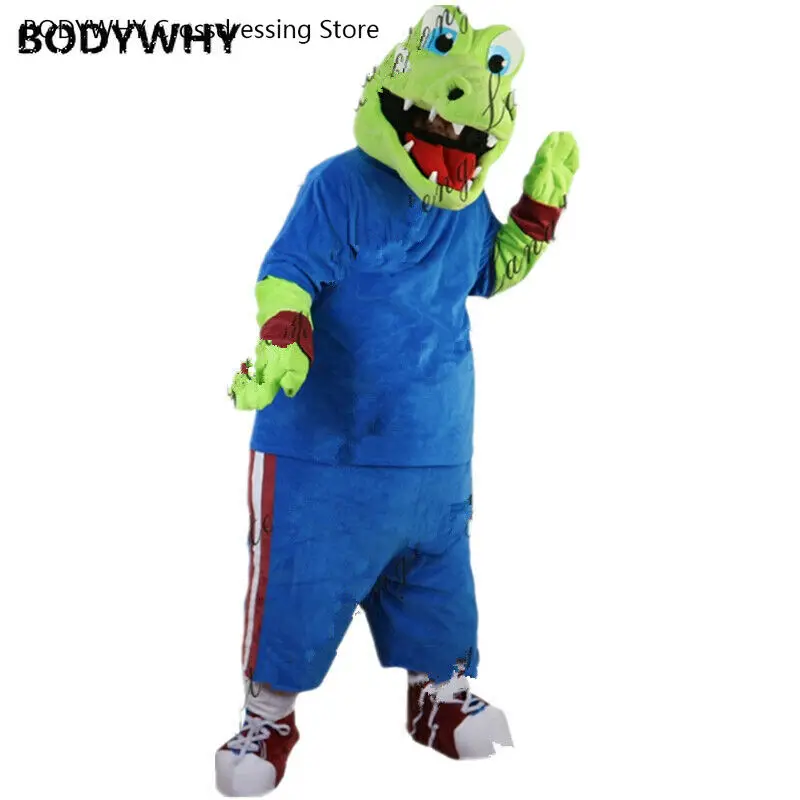 

Cosplay Crocodile Mascot Costume Fursuit Cartoon Party Game Fancy Dress Advertising Parade Adults Outfits Halloween