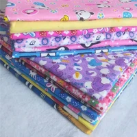 1 meter floral series cotton fabric micro plush printed cloth diy craft bed sheet baby clothing vest fabric sewing needlework