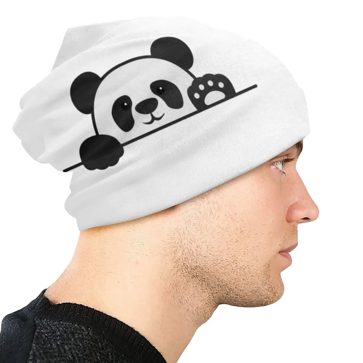 Шапка в стиле панды Шапка-бини хип-хоп для улицы шапки милые вязаные диких
