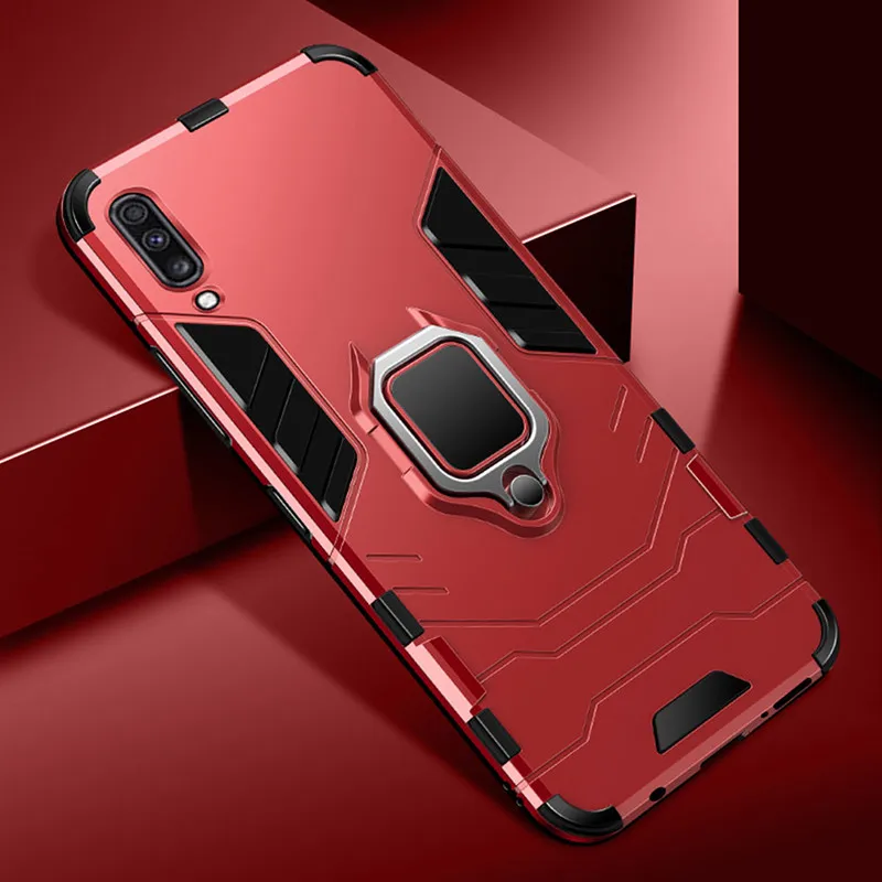 Red Защитный чехол для samsung A70 A50, чехол-бампер с магнитным кольцом из ТПУ+ поликарбоната, чехол для samsung Galaxy A50 A 50 A70 A 70, защитный чехол - Цвет: Red