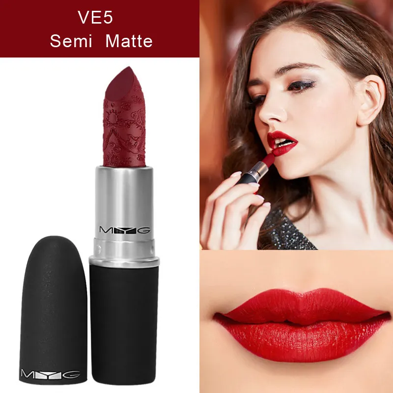 Высококачественная модная влажная губная помада матовая красная водостойкая