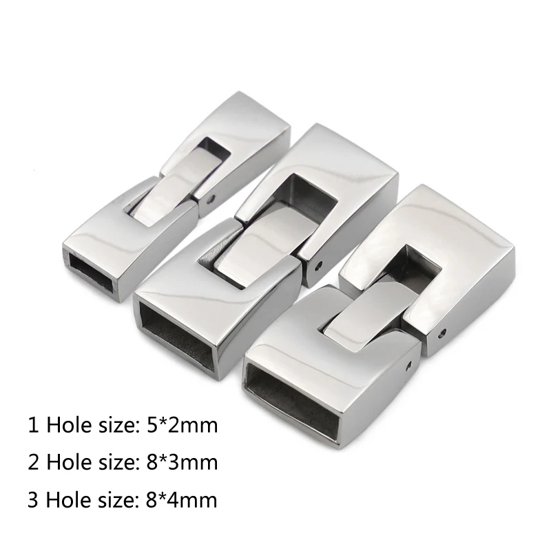 Застежка-крючок для кожаного шнура из нержавеющей стали |