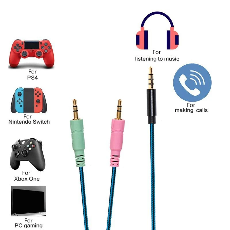 Сменный игровой кабель для наушников o Steelseries Arctis 3 5 7 2 м|Кабели HDMI| |