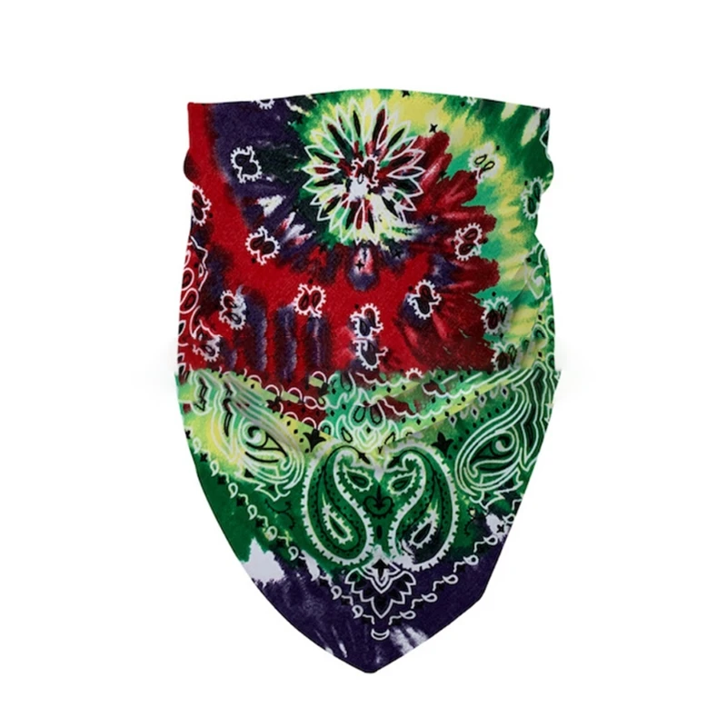 

Double Paisley Floral Print Bandana Head Wraps Multicolor Swirl Tie-Dye Hip Hop Square Scarf Cycling Turban Headband M24 21