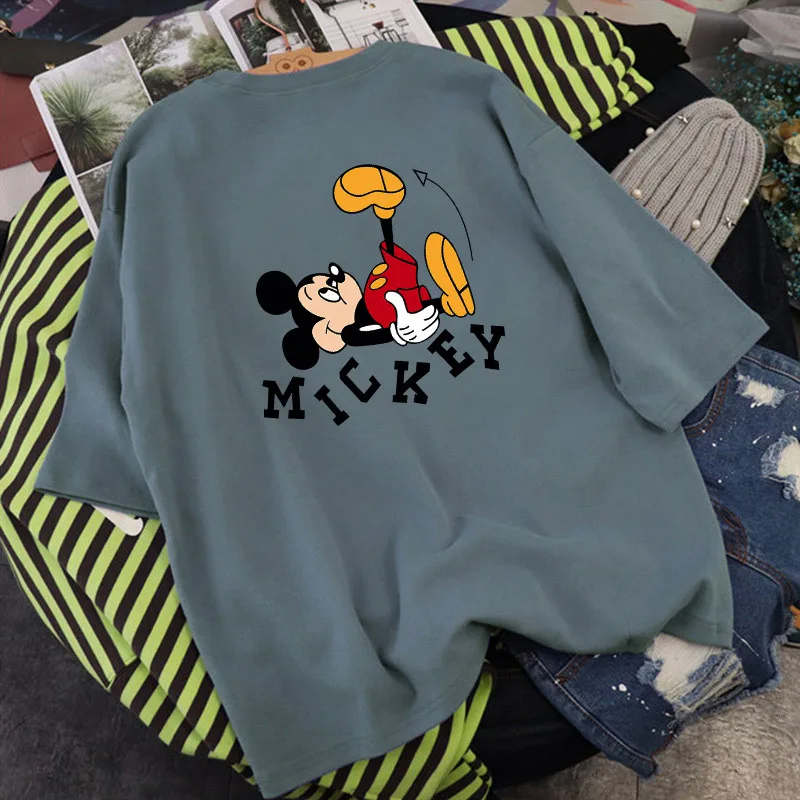Новые летние женские рубашки с изображением Микки Мауса футболка Дональда Плуто