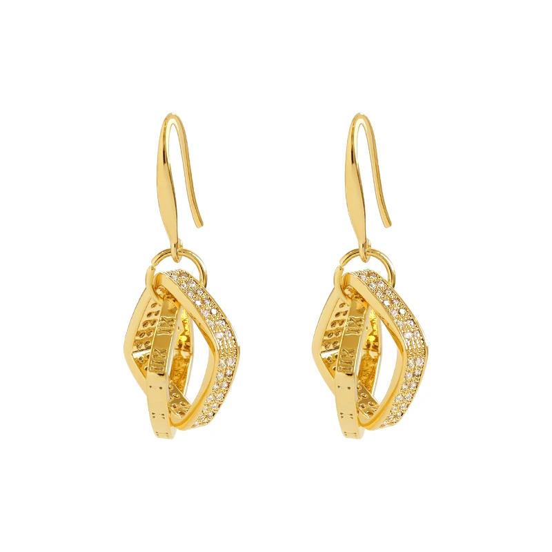 

2020 new classic laminated square metal Earrings exaggerated female jewelry Korean Fashion Drop Earrings retro party Earrings