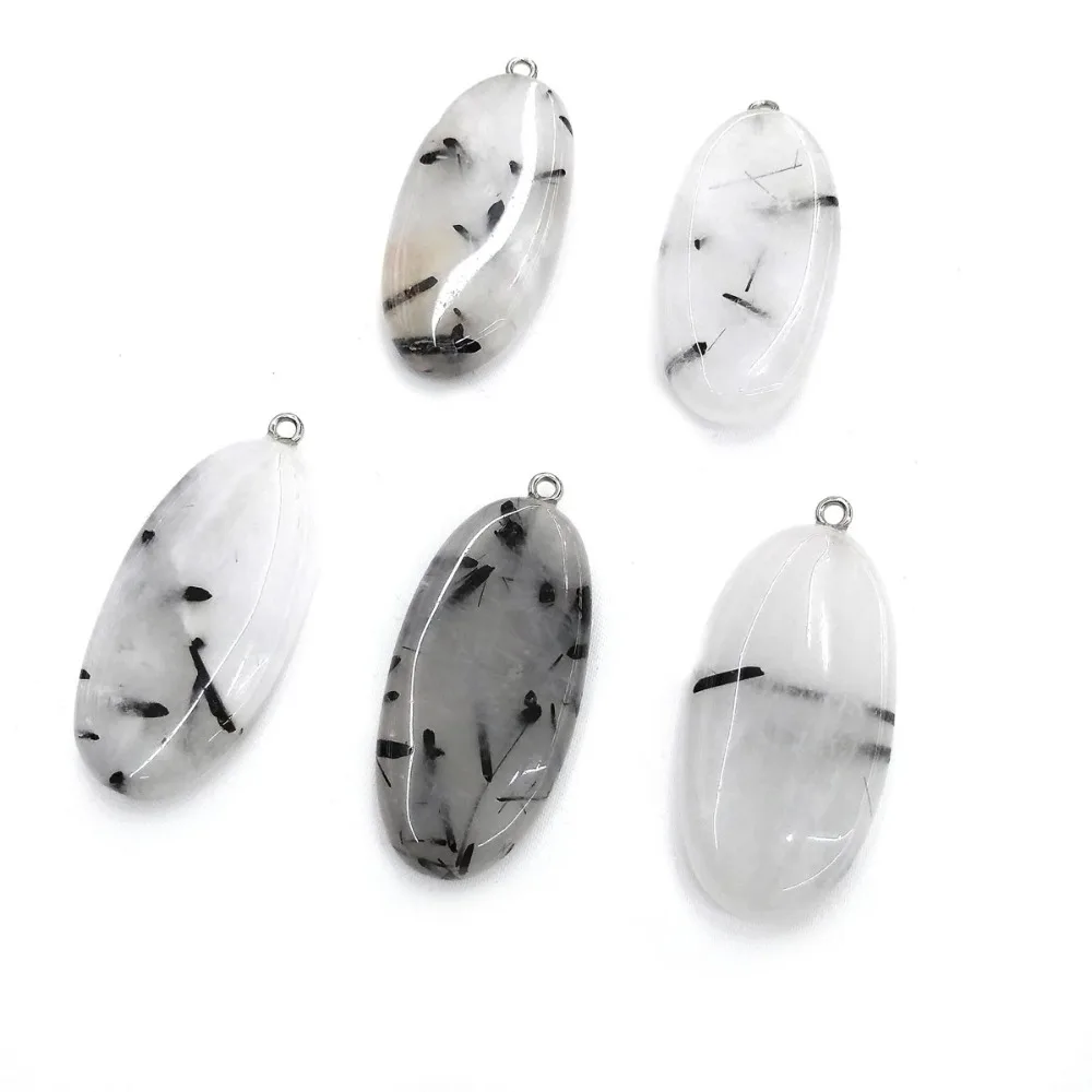 Подвески из натуральной кожи эллиптической формы, кулон для изготовления ювелирных изделий, ожерелье «сделай сам», аксессуары, размер 20x45 мм