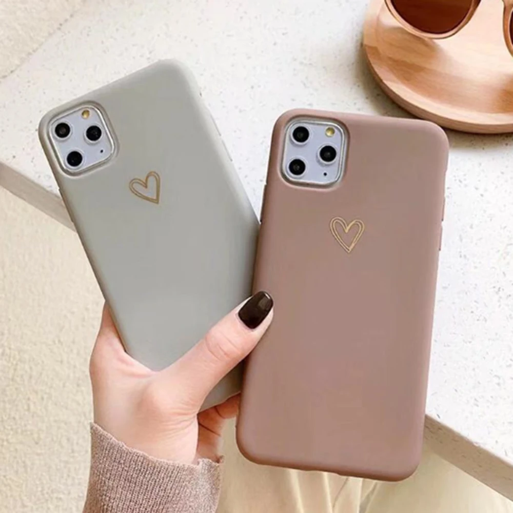 Силиконовый чехол с сердечком для Apple iPhone 11 Pro X XS Max XR 11Pro 7 8 6 s Plus мягкий силиконовый