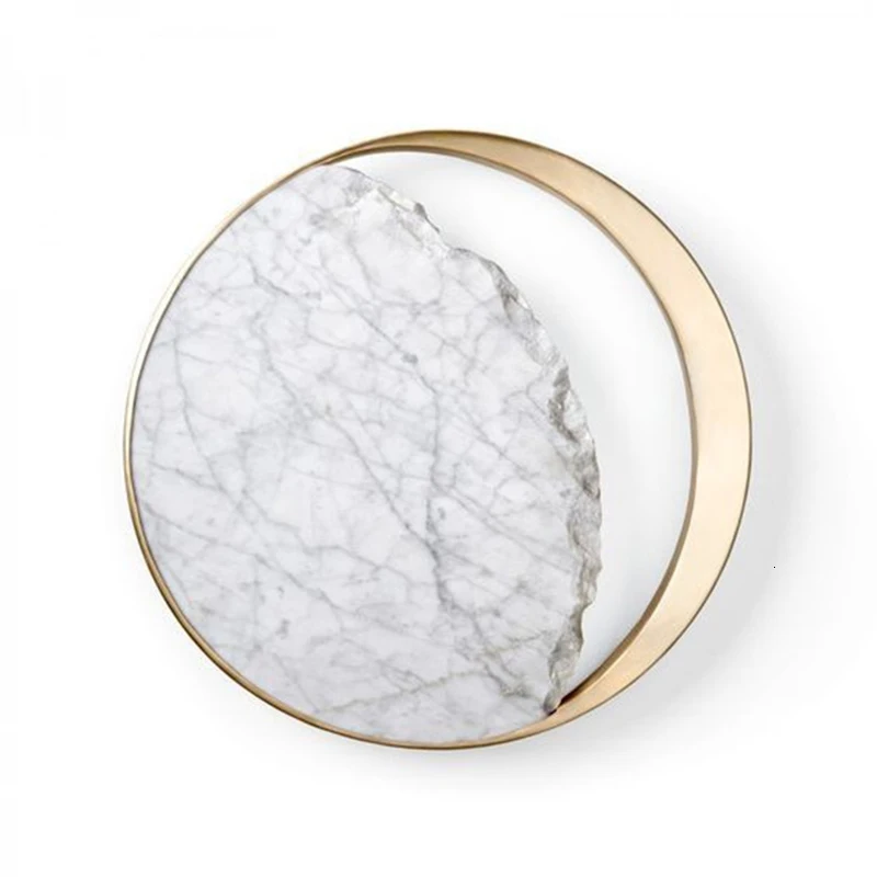 

Modern Light Luxurious Marble Wall Lamp Originality Arts A Living Room Bedroom Bedside Lamp Hotel Aisle Model House Wall Lamp