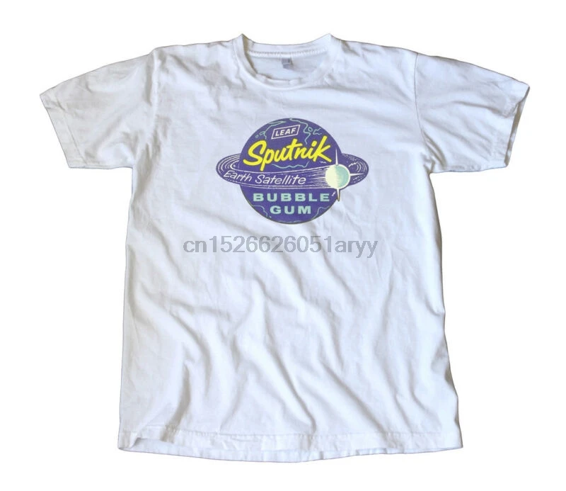 

Vintage Leaf Sputnik Bubble Gum Decal T-Shirt - Retro!