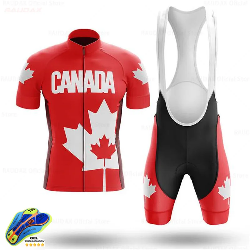 

Cycling Clothing Set Canada Men's Racing Cycling Jersey Tops Triathlon Go New Bike Wear Summer Quick Dry Ropa Ciclismo Dropship