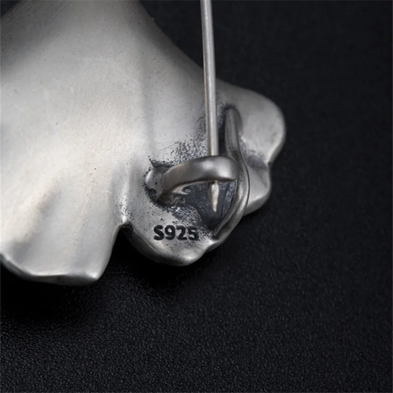 Броши гинкго из тайского серебра Uglyless для мужчин элегантные деловые украшения