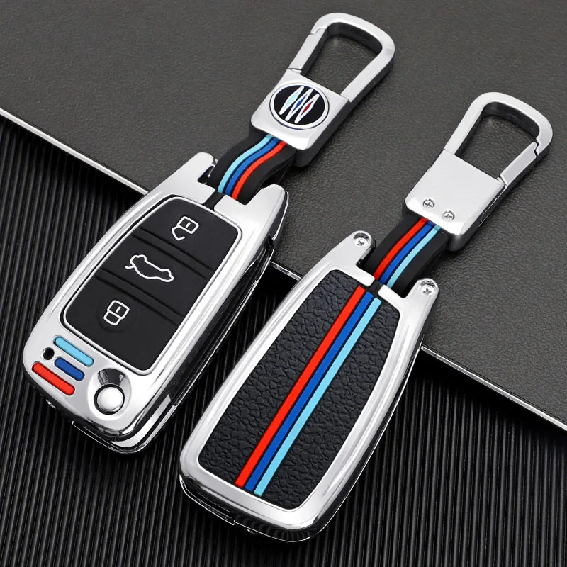 

Zinc Alloy Car Key Cover Case For Audi A3 A4 A5 C5 C6 8L 8P B6 B7 B8 C6 RS3 Q3 Q7 TT 8L 8V S3 keychain Auto Accessories