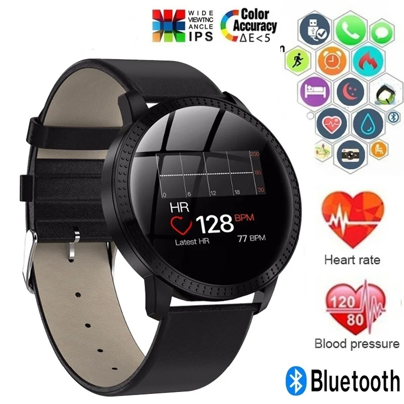 Bluetooth Смарт-часы для женщин и мужчин CF18 фитнес-браслет Мониторинг Артериального