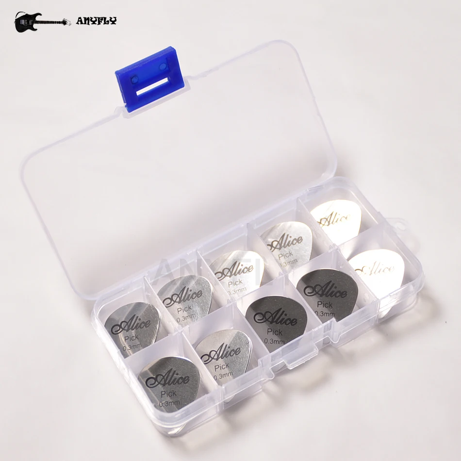 20 stücke alice edelstahl dreieck form metall gitarre picks 1 picks fall akustische elektrische gitarre 03mm free global shipping