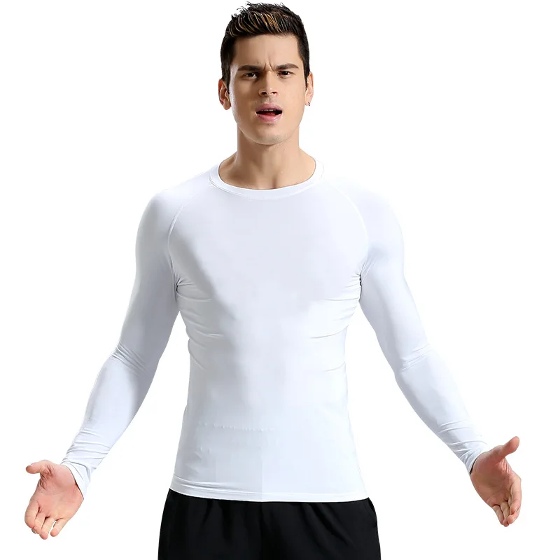 

Men's tight PRO clothing high elastic quick-drying running fitness clothing training basketball football long-sleeved sportswear