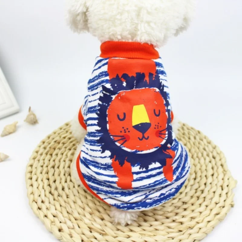 Одежда для домашних животных одежда собак весенняя и осенняя полосатая