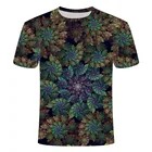 Футболка мужская с абстрактным графическим принтом, модная красивая трендовая тенниска с коротким рукавом, майка с 3D-принтом, лето