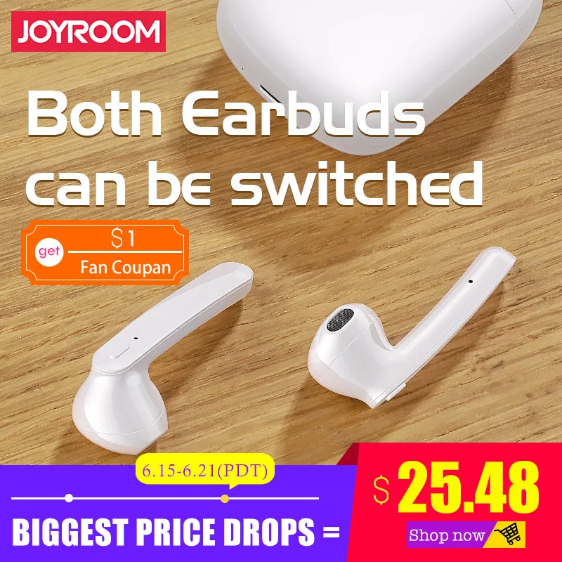 Joyroom T04S TWS Bluetoothearphone Earbud HIFI Спортивные Беспроводные наушники с шумоподавлением в