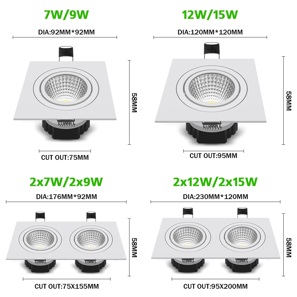 

Dimmable ing 30 15 7 cob