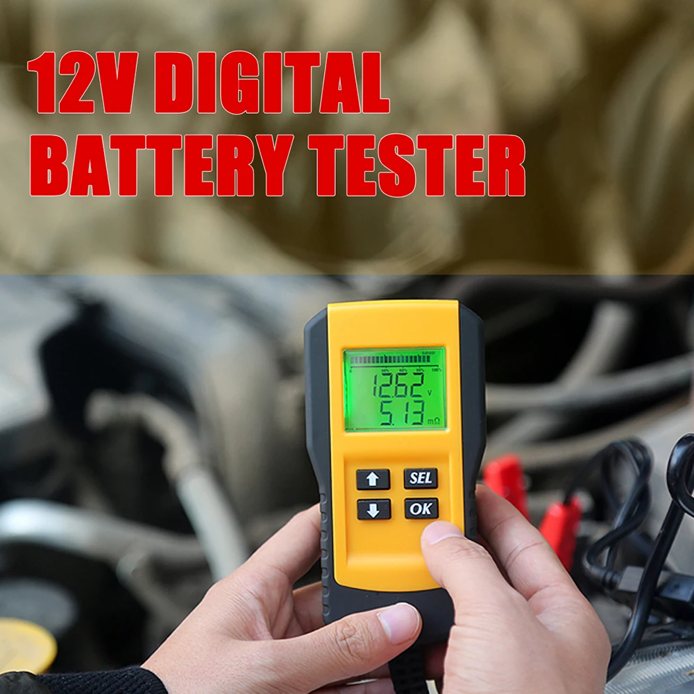 Автомобильный аккумулятор тестовый er цифровой 12V тест нагрузки и анализатор срока службы батареи процент сопротивления напряжения и глубокого цикла батареи