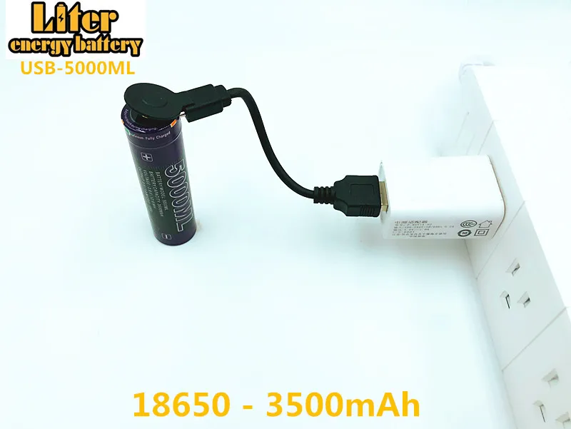 Литр энергии батарея USB провод + 18650 3500mAh 3 7 V литий ионный аккумулятор 5000ML Li Ion