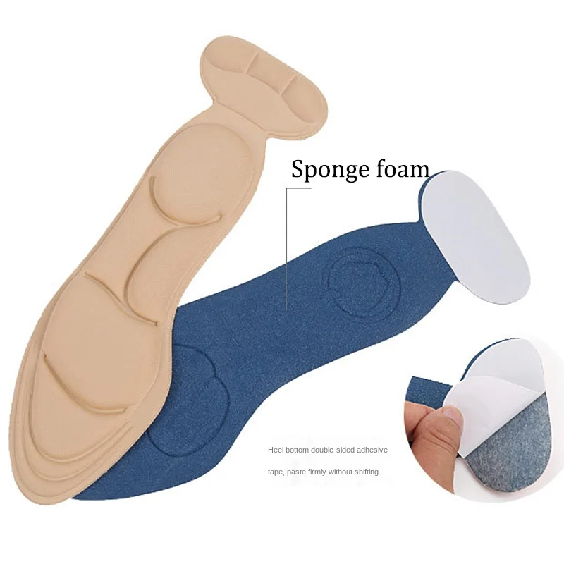 

3 Pairs Insole women shoe heel pads non slip pad Inserts soft sponge breathable massage woman heel protector insoles for shoes