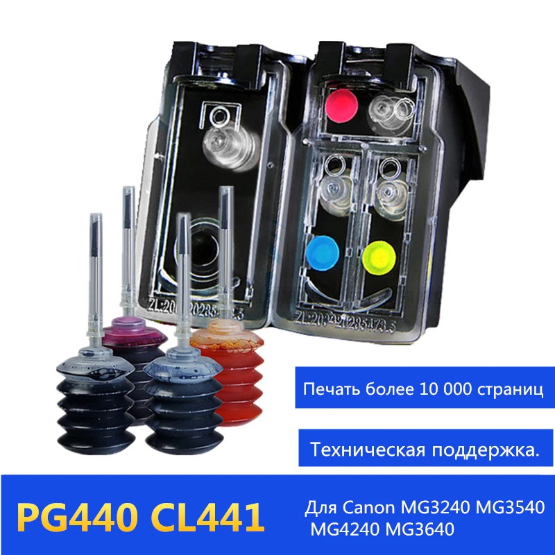 GraceMate Совместимость PG440 CL441 XL перезаправляемый картридж для hp Canon MG3240 MG3540 MG4240 MG3640 MX524 MX454 MX374 MX434 MX450