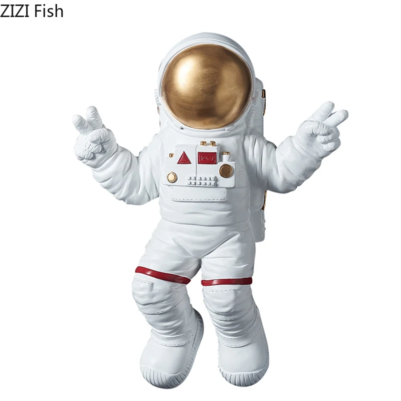 

Nordic Creative Wall Hanging Golden Astronaut Resin Planet Wall Decoration Living Room Home Sofa Background Home Decor Modern