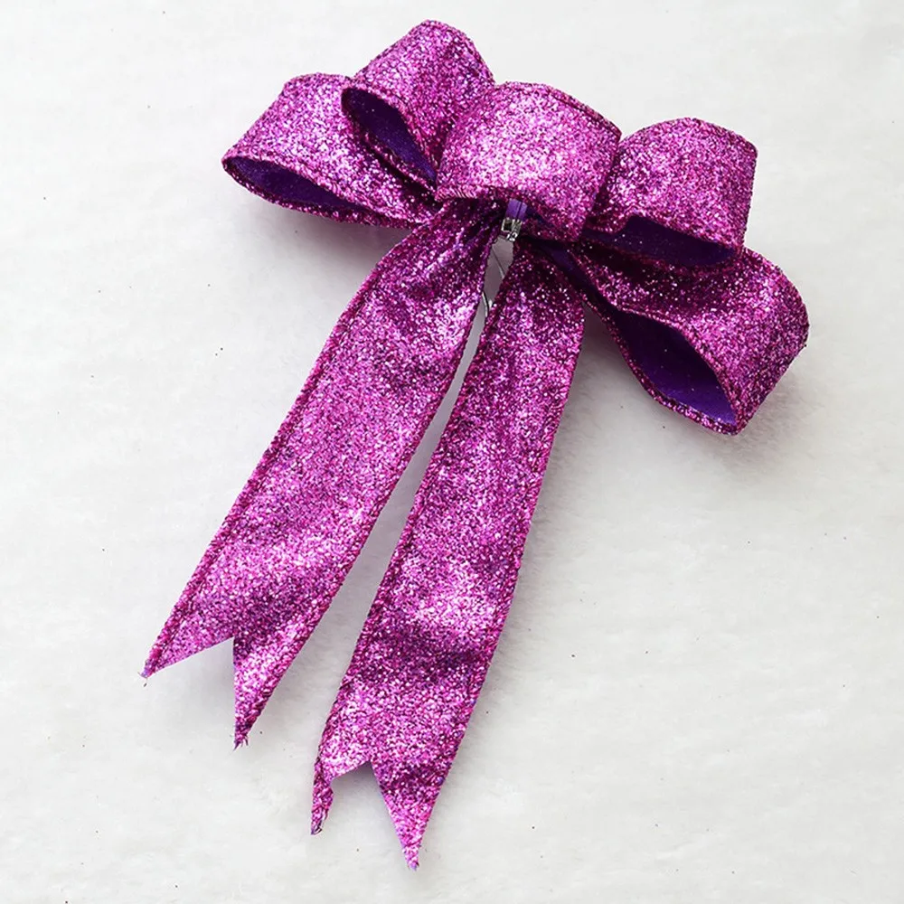 Горячая Распродажа 1 шт. лента бант Рождественский красный золотой серебряный 20