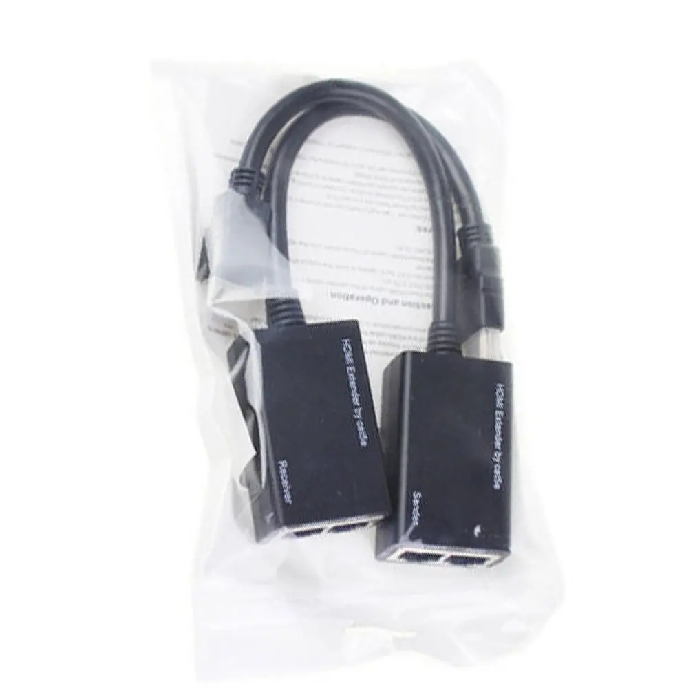 Practical HDMI Over RJ45 CAT5e CAT6 LAN Ethernet Balun Extender Repeater Up to 100ft 1080P High Performance | Электроника