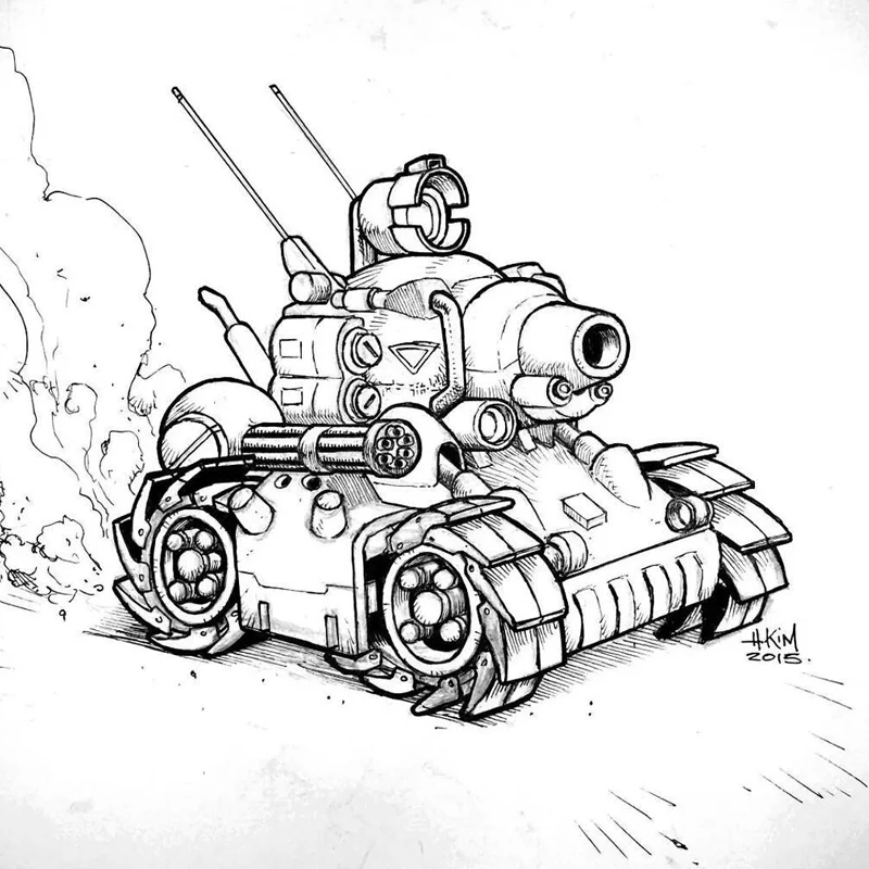 Фигурка MOC кирпичи металлический танк супер-транспортное средство 001