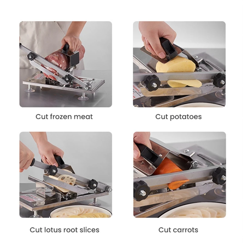 Бытовая ручная ломтерезка для мяса ягненка из нержавеющей стали резки