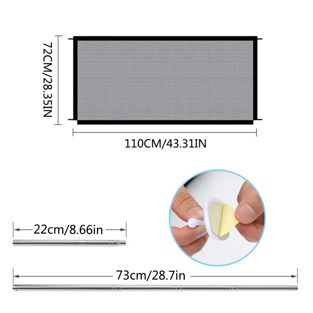 

Pet Fence Safety Isolation Net Balcony Security Fence Gates Portable Folding Dog Gate Nylon Buckle Pet Fence Safety Network